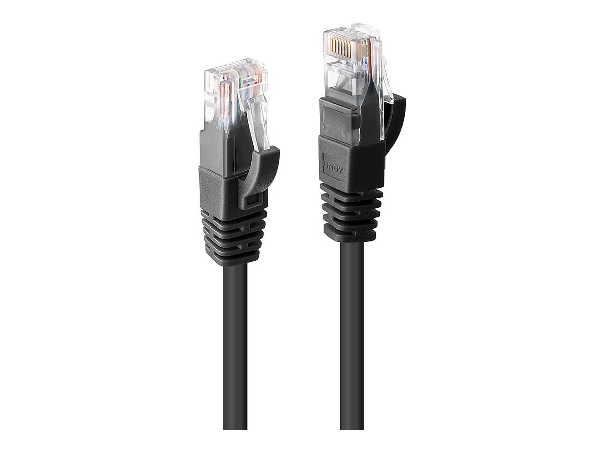 LINDY Patchkabel Cat6 U/UTP schwarz 0.30m
