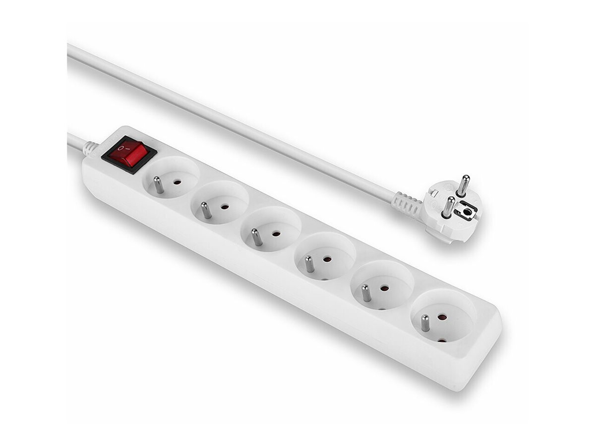 LINDY Steckdosenleiste mit Schalter FR 6-Fach