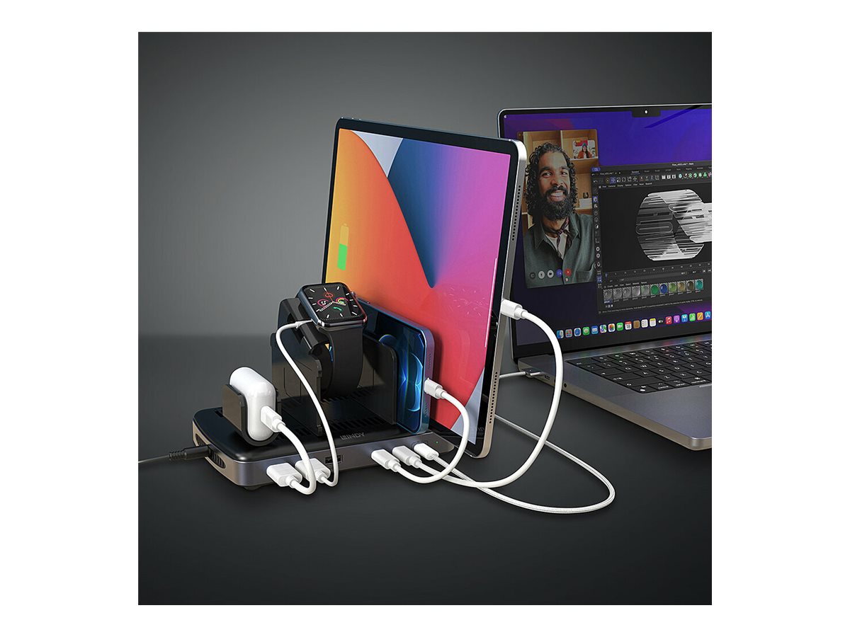 LINDY USB-Ladestation 6Port für 6 Tablets & Smartphones 160W
