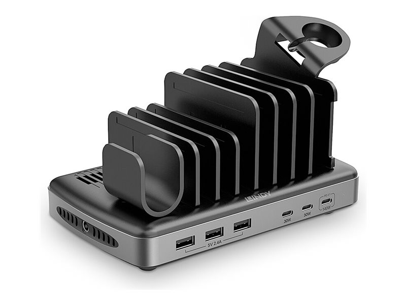 LINDY USB-Ladestation 6Port für 6 Tablets & Smartphones 160W