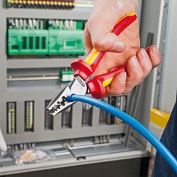 Knipex VDE-Crimpzange 180mm 9778180 Aderendhülsen 0,25-16,0mm² AWG:23-5