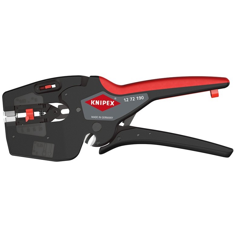 Knipex Elektriker-Multiwerkzeug NexStrip Schneiden,Abisolieren,Crimpen 1272190SB