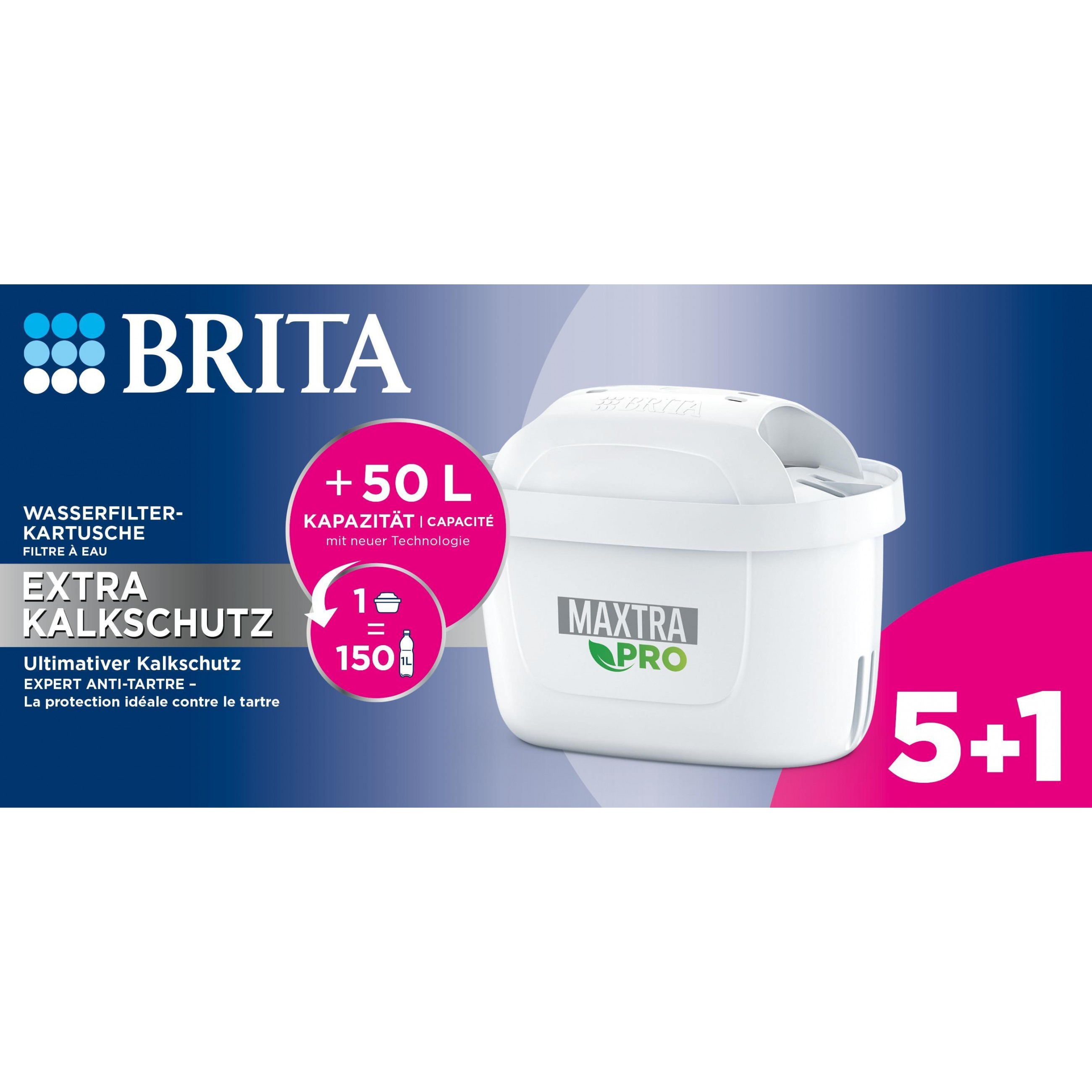 BRITA Tischwasserfilter Maxtra Pro Filterkartusche 5+1 Pack