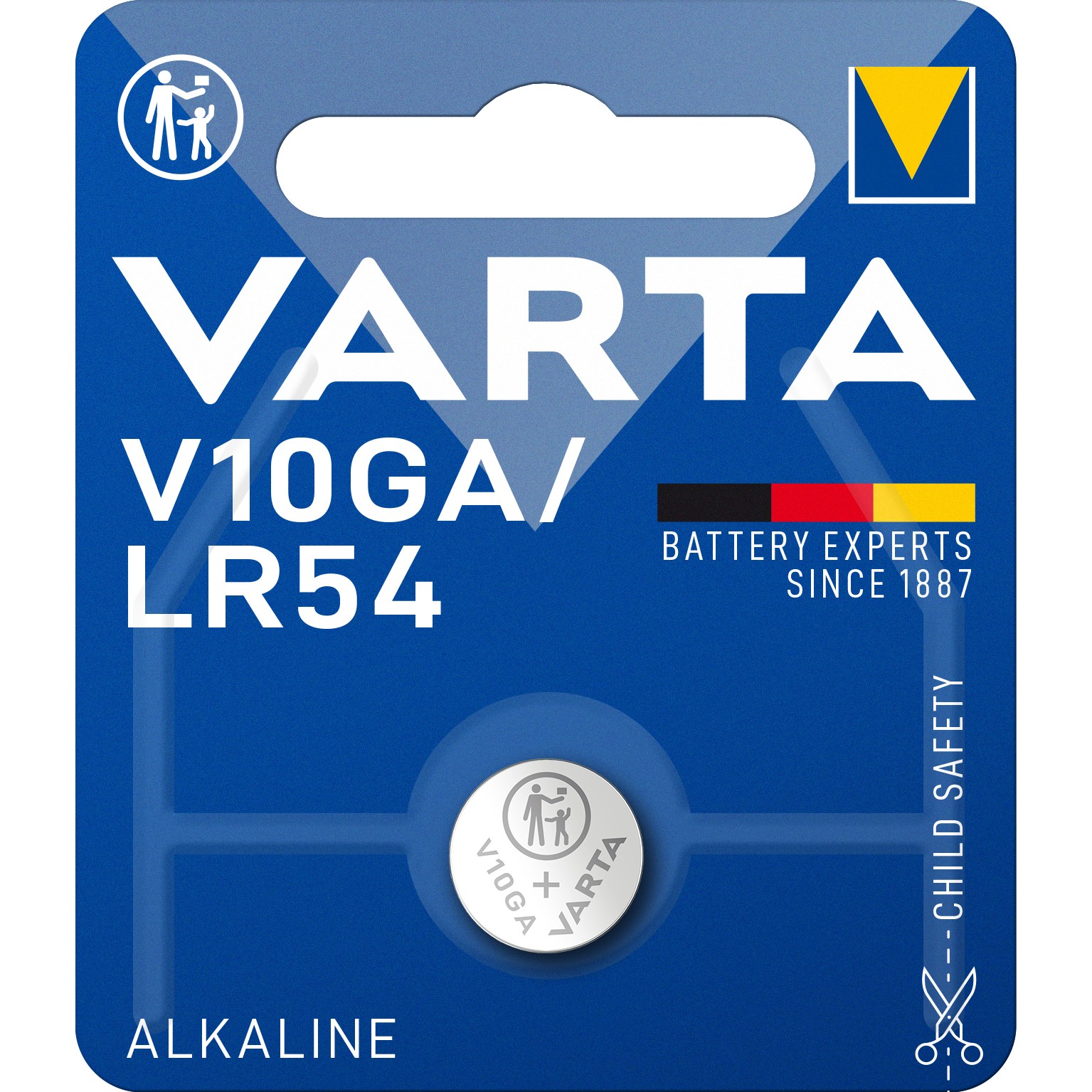 VARTA Alkaline Knopfzelle  LR54, LR1130, V10GA, 1,5V, 50mAh