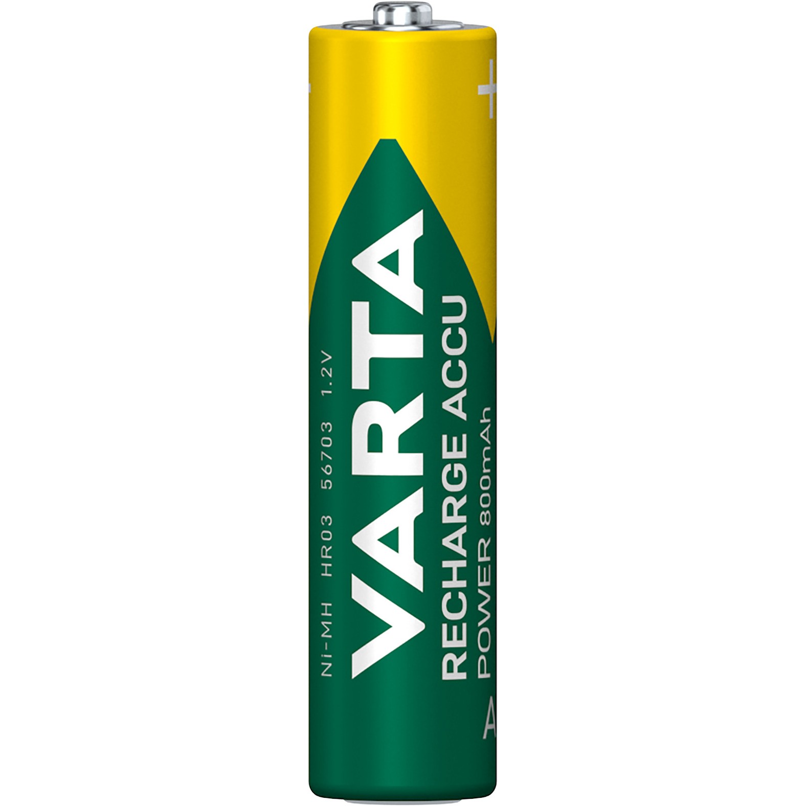 VARTA NiMH Akku Micro, AAA, HR03, 2er, 1,2V, 800mAh, vorgeladen, sofort einsatzbereit, Longlife