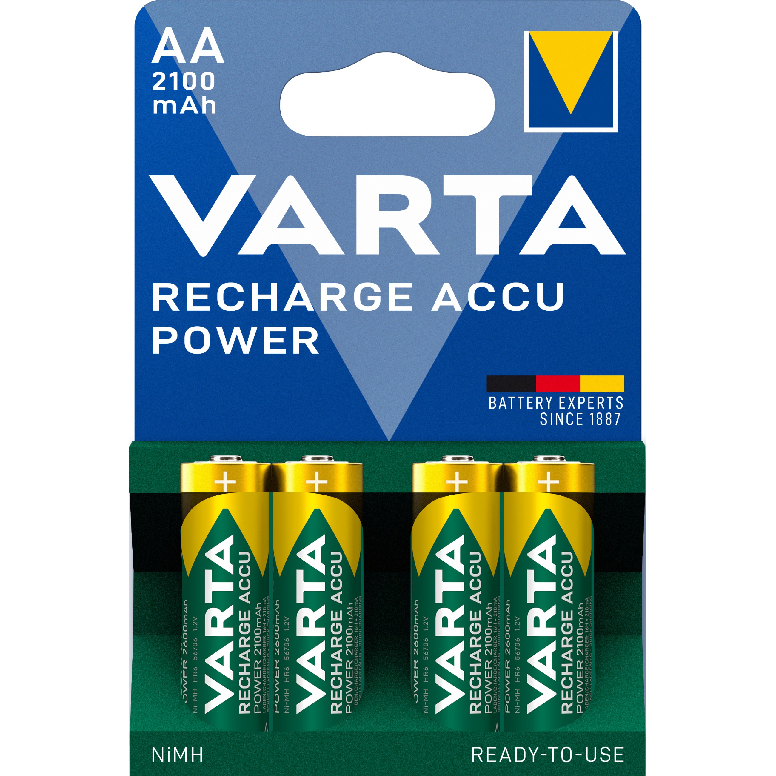 Varta Akku RECHARGE Power    AA  HR6  2100mAh           4St.
