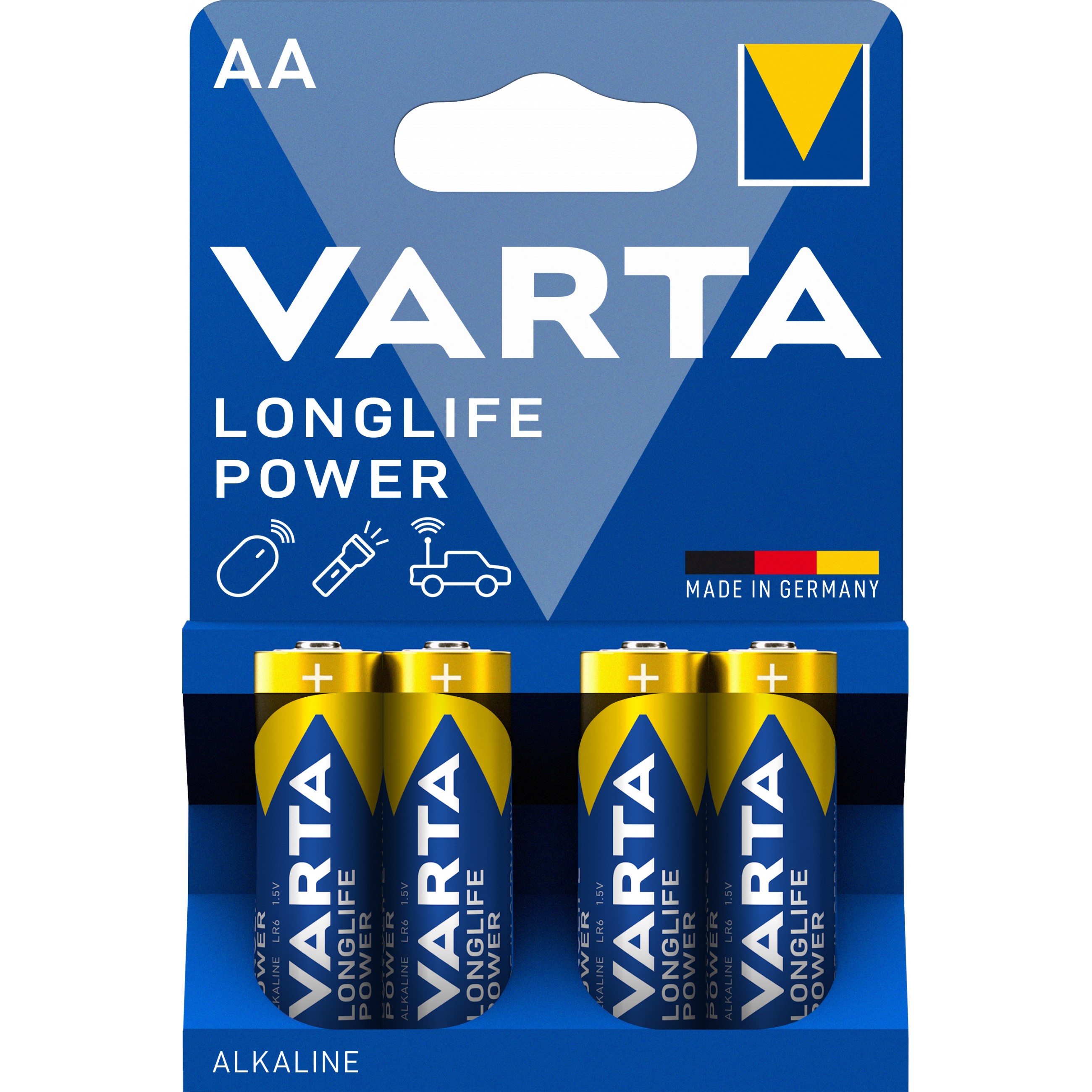 VARTA Batterie Mignon AM-3, AA, LR06, 4er, 1,5V, 4 Zellen per Blister