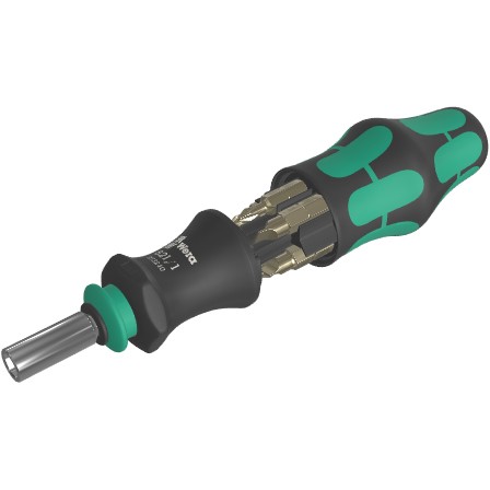 Wera Kraftform Kompaktwerkzeug 28 6 Bits im Griff integriert 05073240001