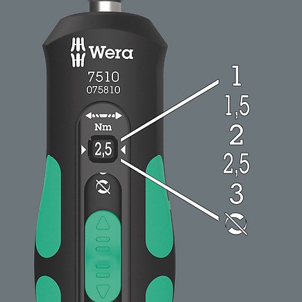 Wera Kraftform Safe-Torque Speed Drehmomeschraudr 1-3Nm 7510