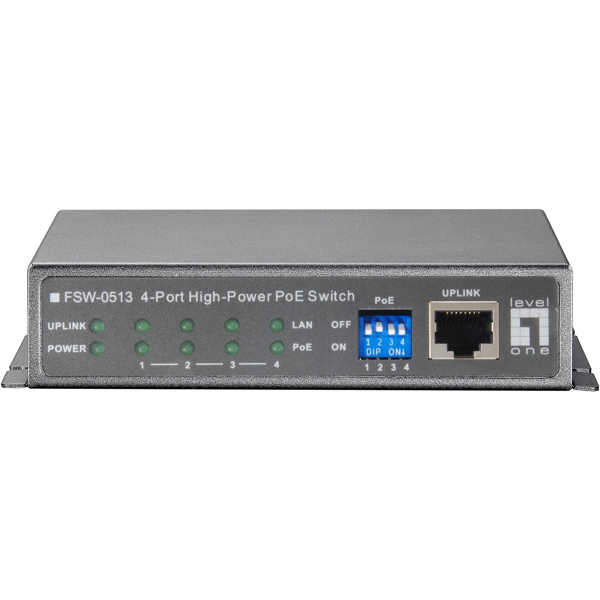 LevelOne PoE+Switch  4xFE PoE            120W         Metall