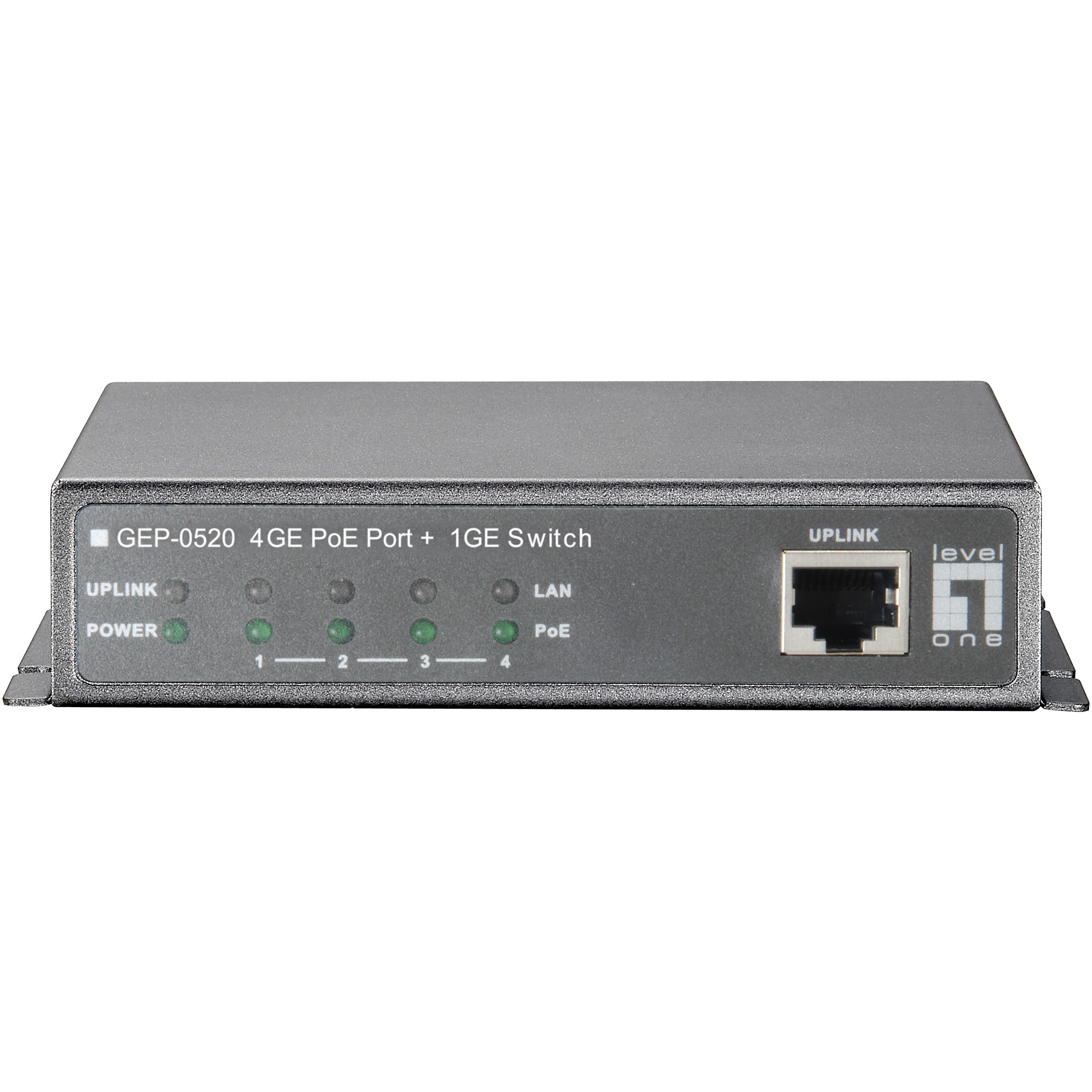 LevelOne PoE Switch  4xGE PoE/1xGE     65W unmanaged Plastik