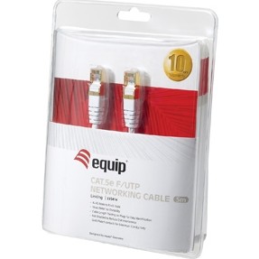 Equip Patchkabel Cat5e      F/UTP 2xRJ45 10.00m    weiß  PVC Polybeutel