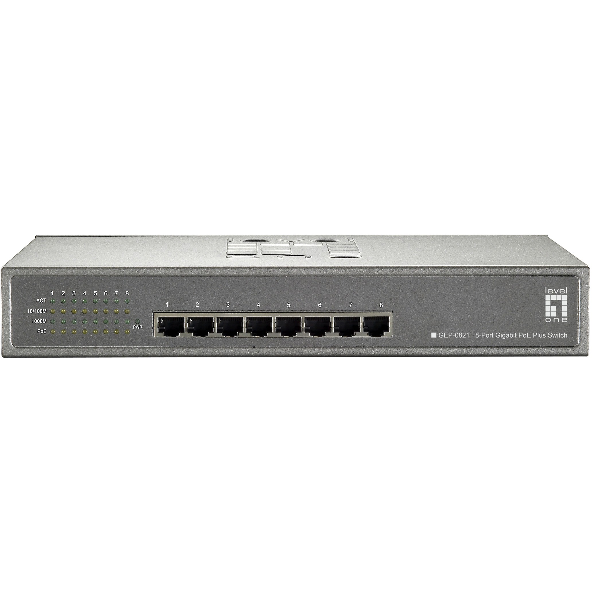 LevelOne PoE+Switch  8xGE PoE            123W 19