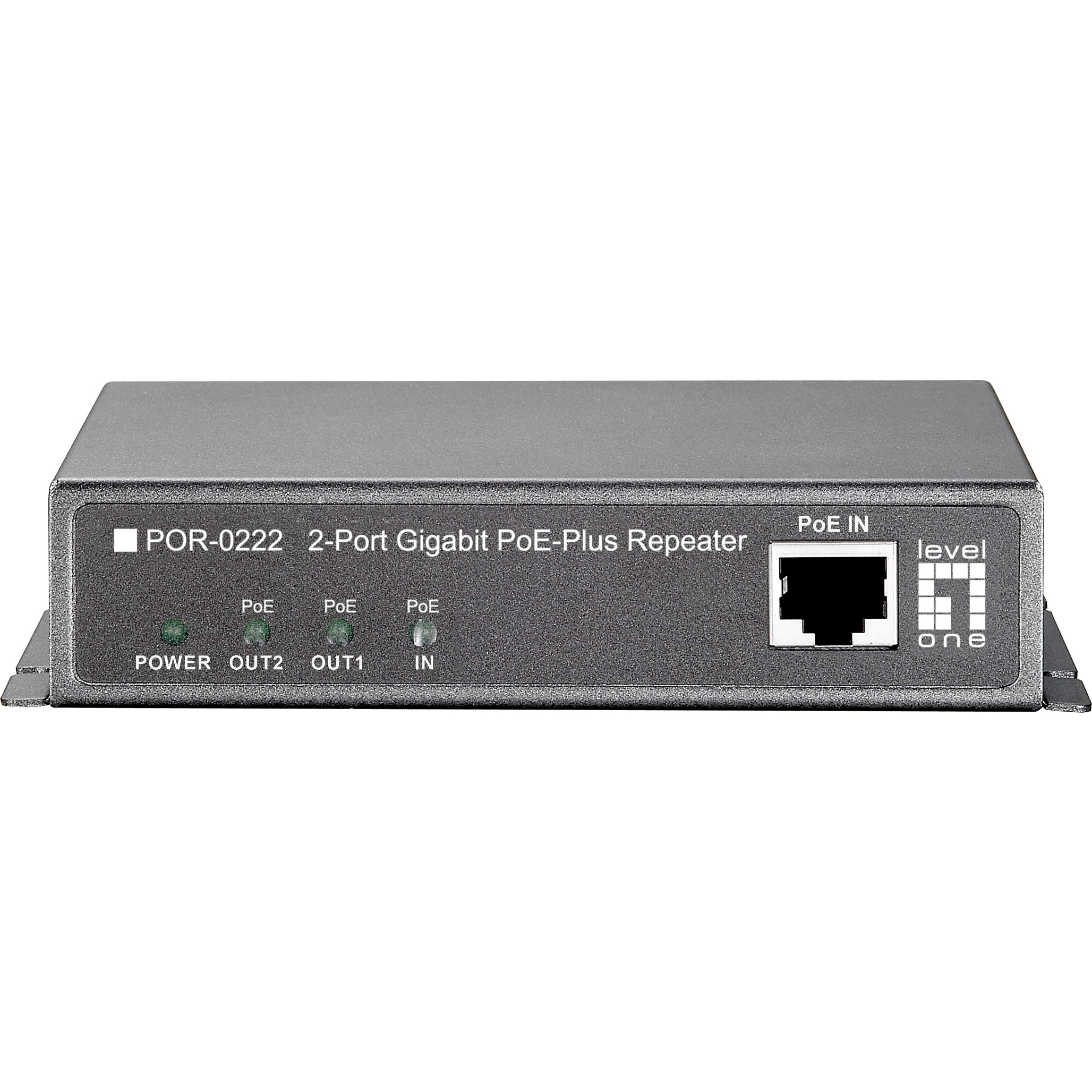 LevelOne PoE+GB Repeater  2xPoE         1Gbps           grau