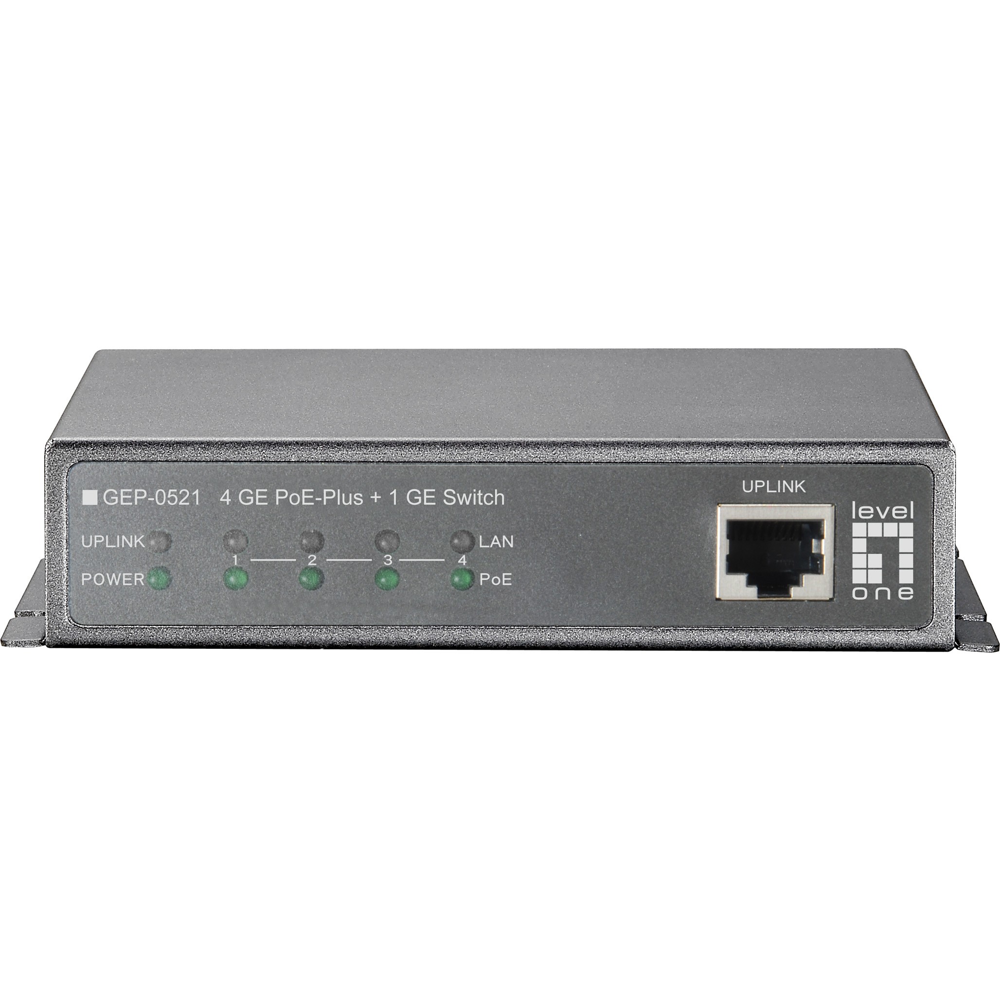 LevelOne PoE+Switch  4xGE PoE/1xGE       115W 19