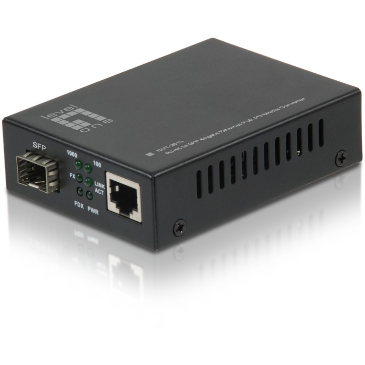 LevelOne Media Konverter RJ45->SFP GE                 PoE PD
