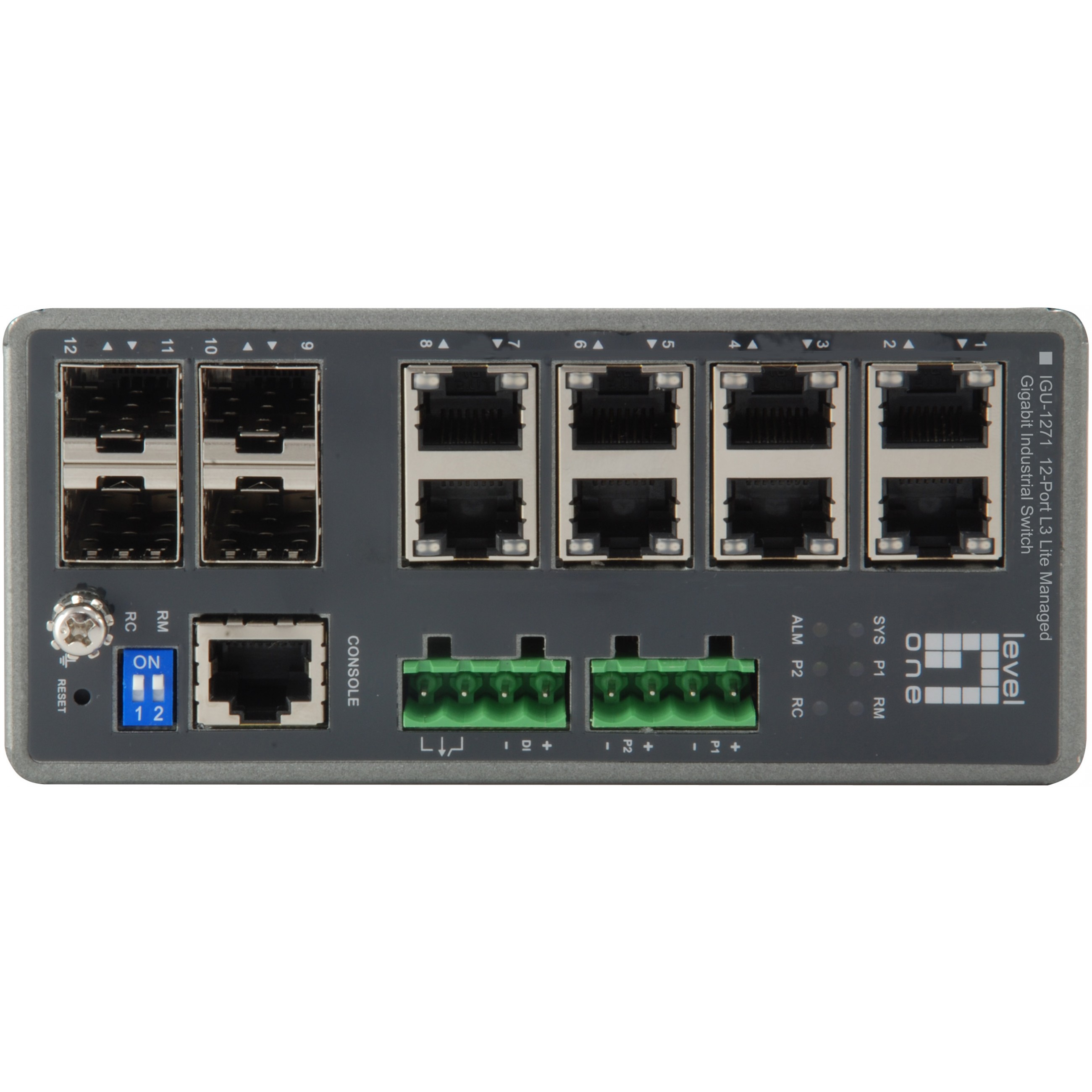 LevelOne IGU-1271 Netzwerk-Switch Managed L3 Gigabit Ethernet (10/100/1000) Grau