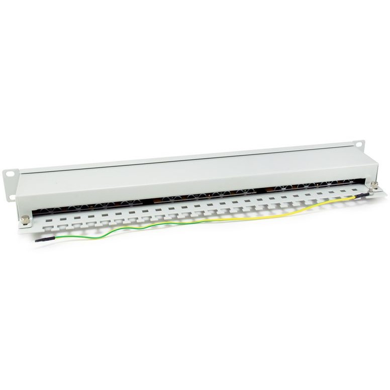 Equip 24-Ports Cat.6 Geschirmtes Patch Panel, Hellgrau