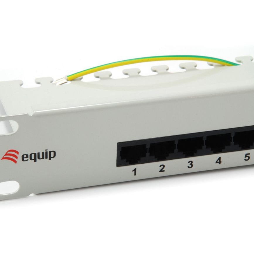 Equip 25-Port Cat.3 RJ45 ISDN Patch Panel, hellgrau