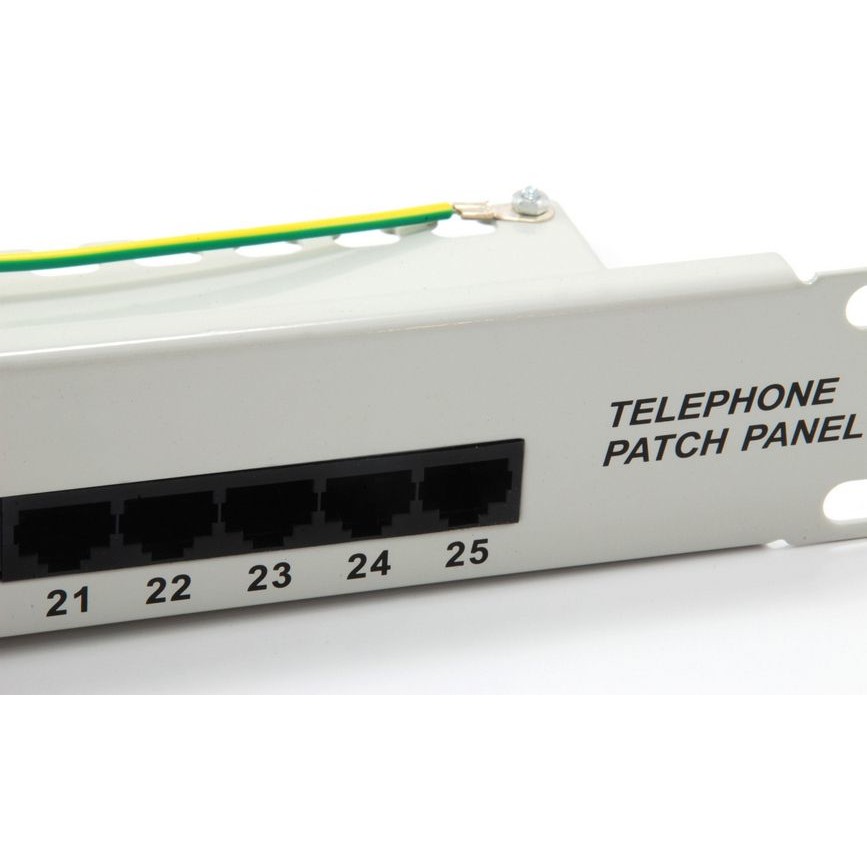 Equip 25-Port Cat.3 RJ45 ISDN Patch Panel, hellgrau