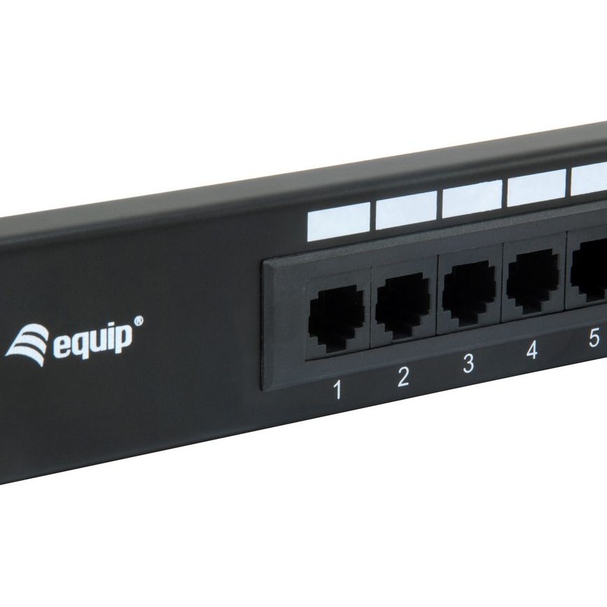 Equip 16-Port Cat.5e Ungeschirmtes Patch Panel, Black