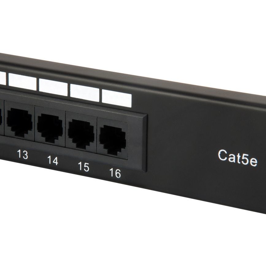 Equip 16-Port Cat.5e Ungeschirmtes Patch Panel, Black