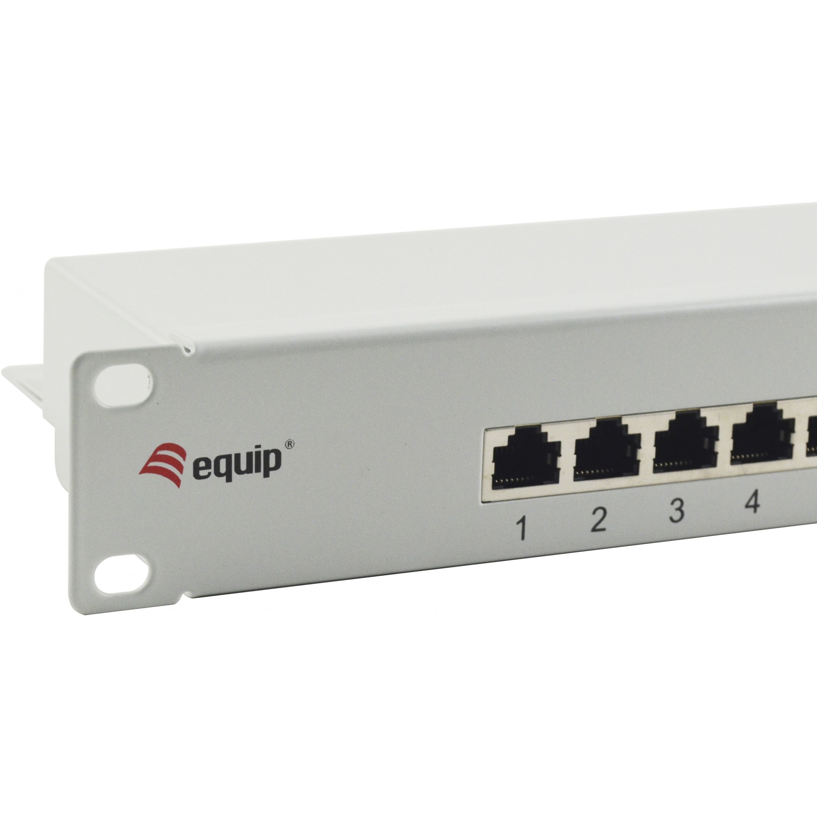 Equip 16-Port Cat.6 Ungeschirmtes Patch Panel, Hellgrau