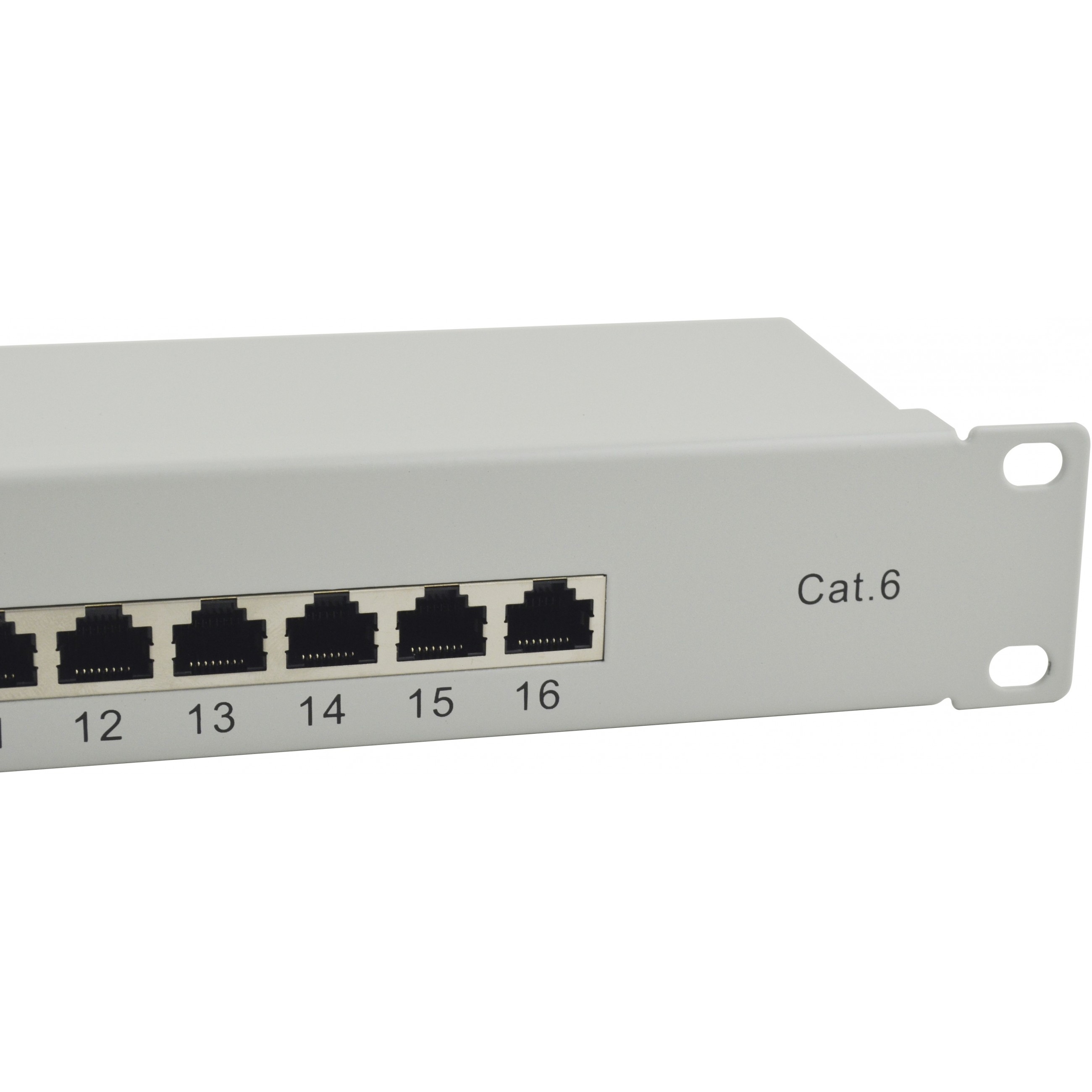 Equip 16-Port Cat.6 Ungeschirmtes Patch Panel, Hellgrau