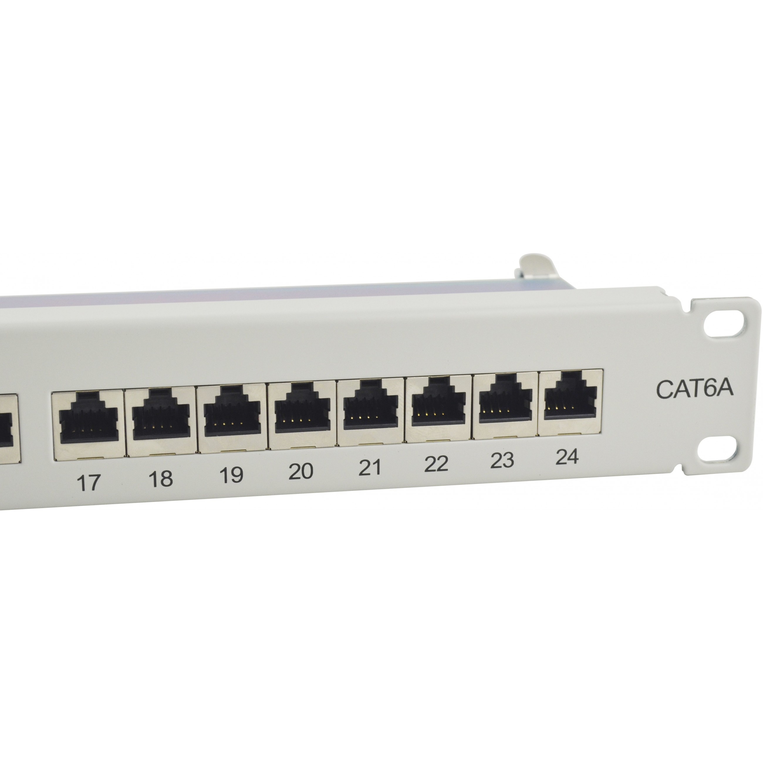 Equip 24-Port Cat.6A Geschirmtes Patch Panel, Hellgrau