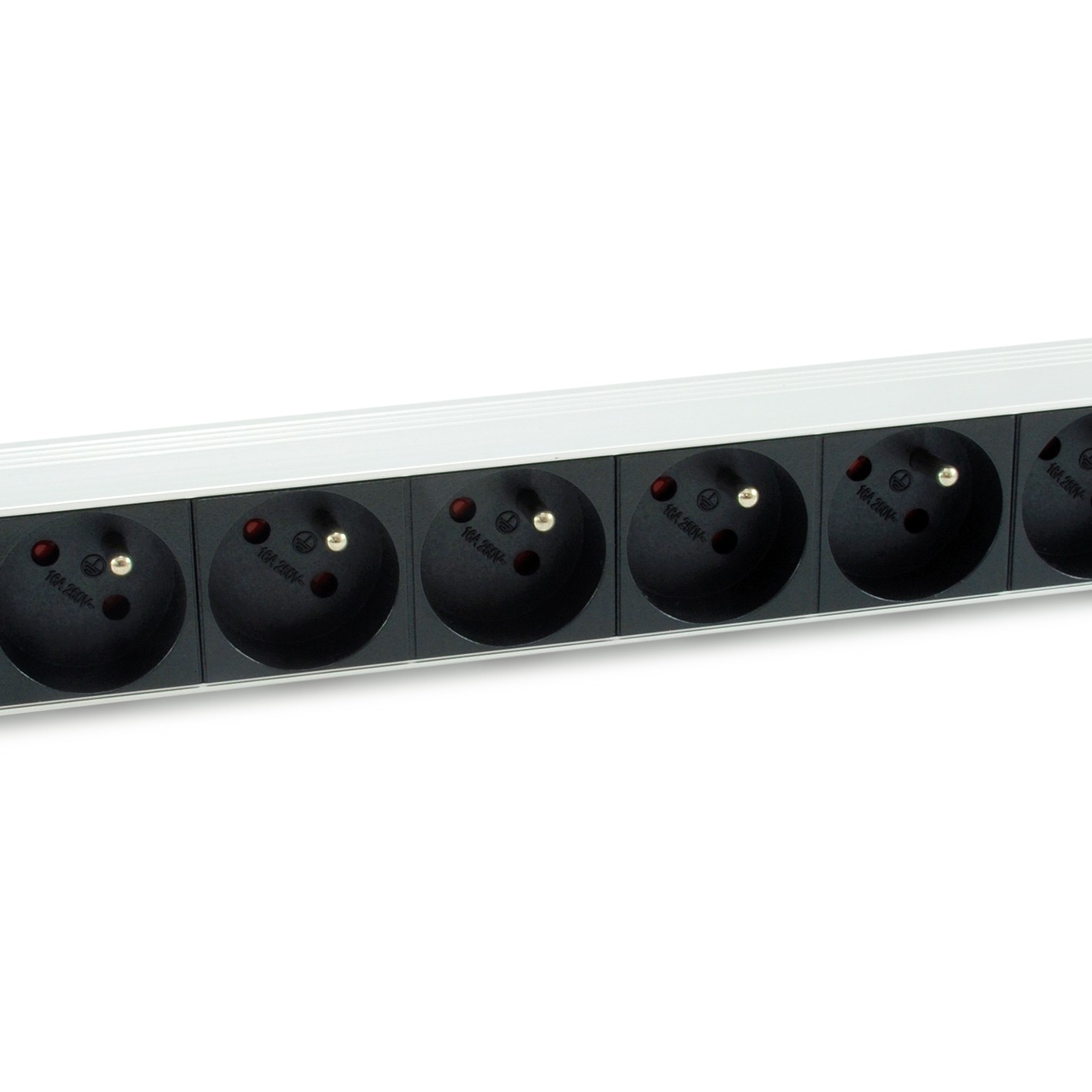 Equip 333313 Stromverteilereinheit (PDU) 8 AC-Ausgänge 1U Schwarz, Silber