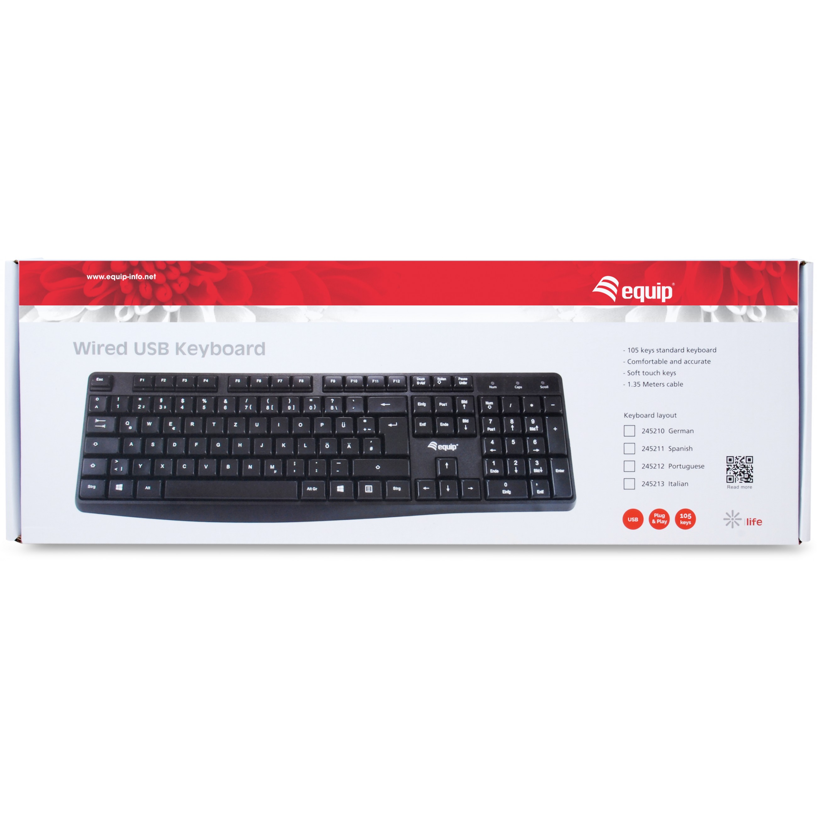 Equip Kabelgebundene USB Tastatur