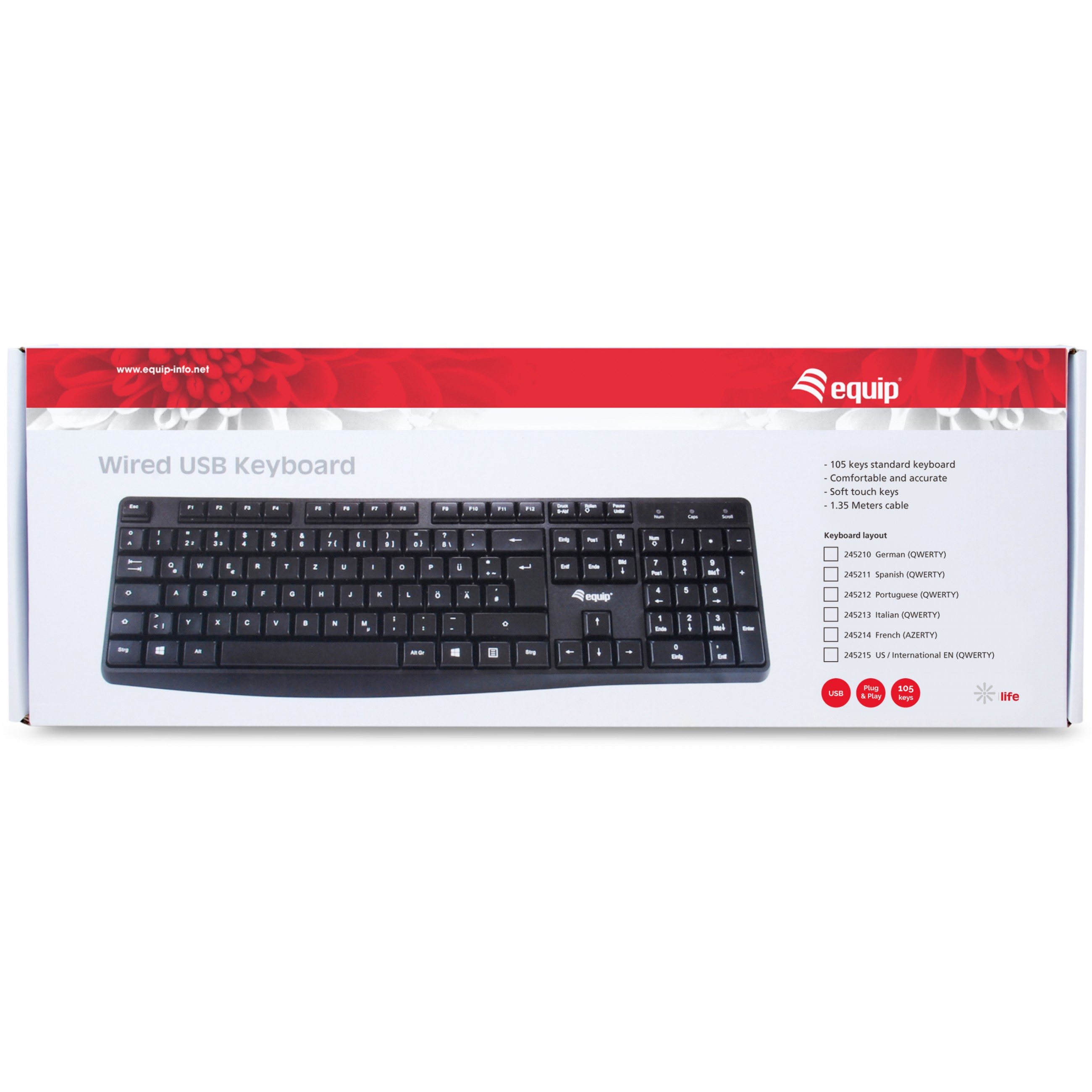 Conceptronic Kabelgebundene USB Tastatur
