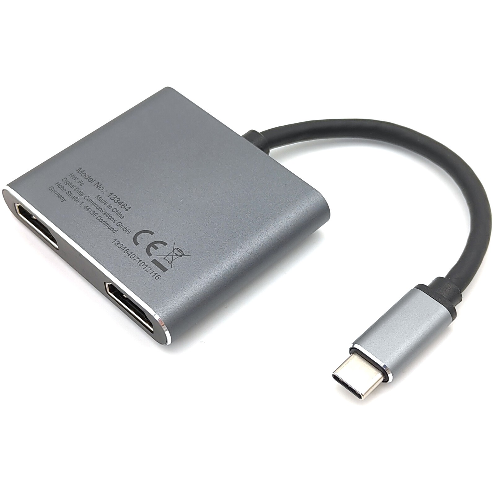 Equip Dock  4-1 USB-C->2xHDMI,USB-A,100W USB-C         0.15m