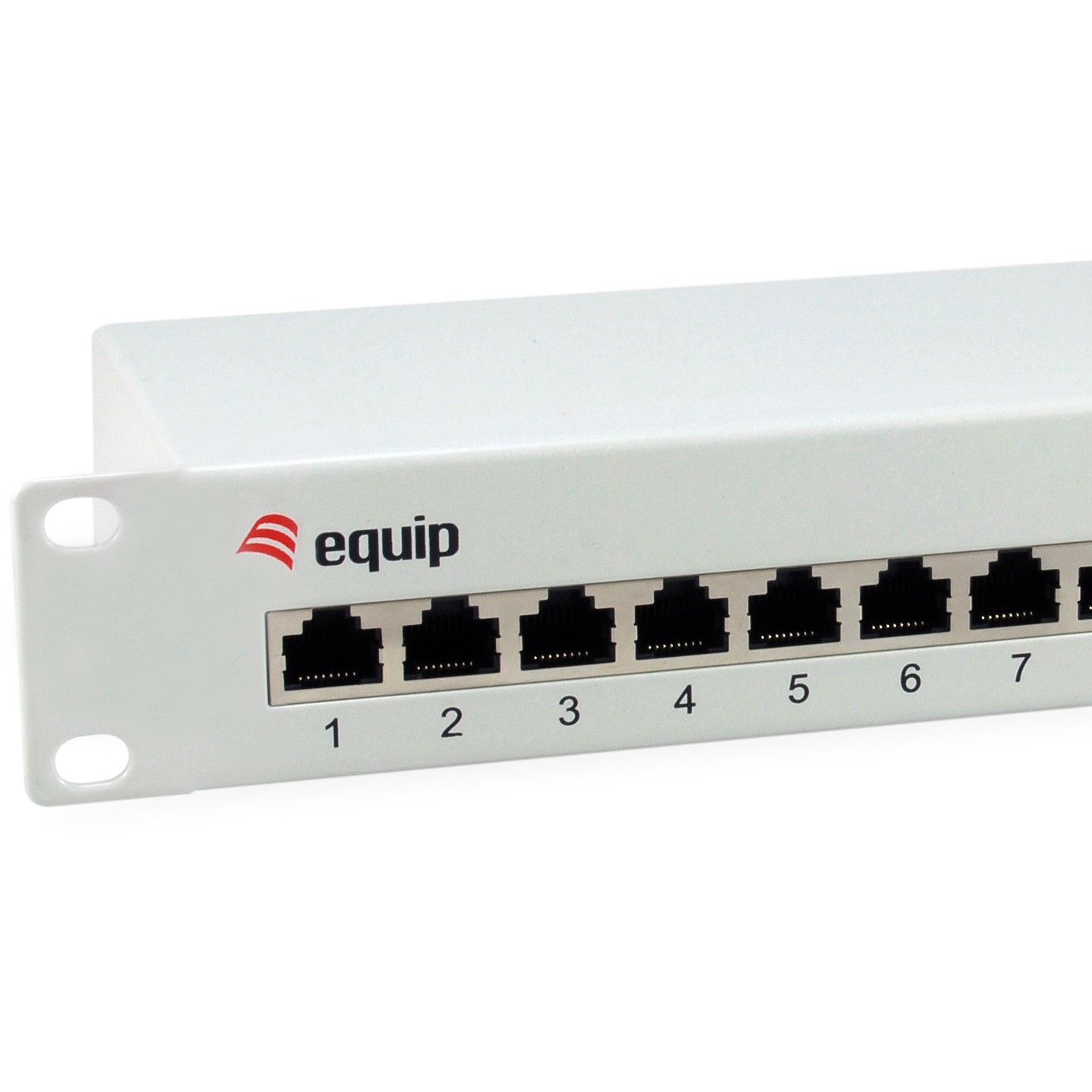 Equip 12-Port Cat.6 Geschirmtes Patch Panel, Hellgrau