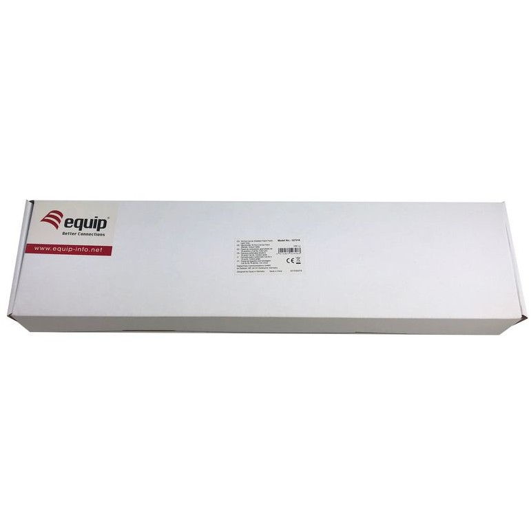Equip 327316 16-Port Cat.5e Geschirmtes Patch Panel, Hellgrau