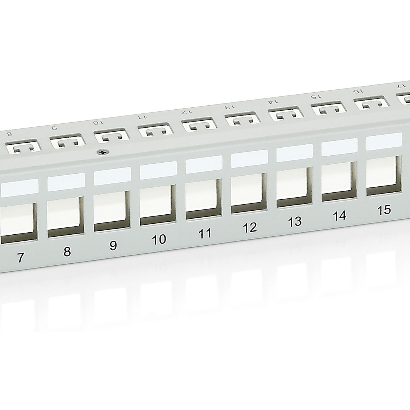 Equip 24-Port Keystone Cat.6 Geschirmtes Patch Panel, Hellgrau
