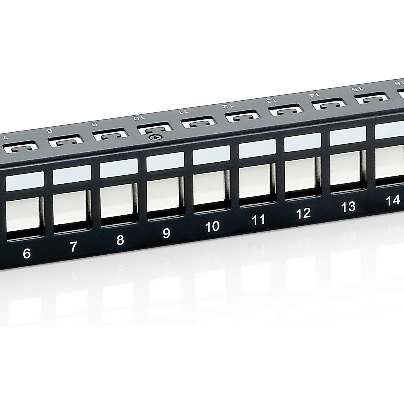 Equip 24-Port Keystone Cat.6 Geschirmtes Patch Panel, Schwarz