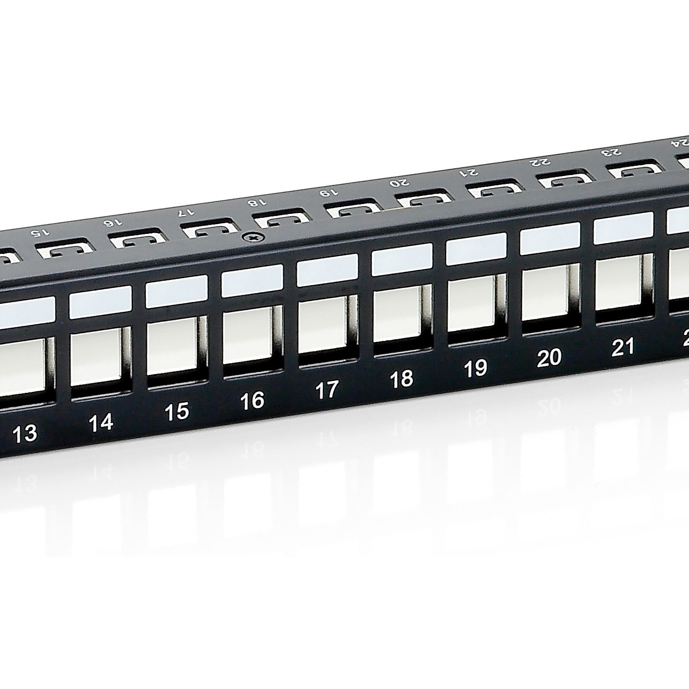 Equip 24-Port Keystone Cat.6 Geschirmtes Patch Panel, Schwarz