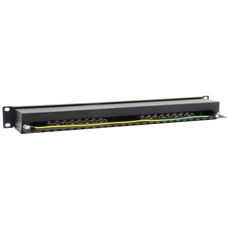 Equip Cat.6 Geschirmtes Patch Panel, Schwarz