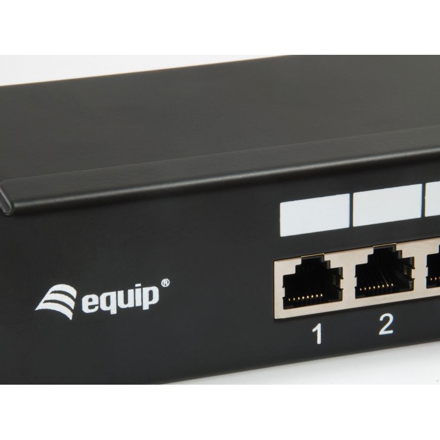 Equip Cat.6 Geschirmtes Patch Panel, Schwarz