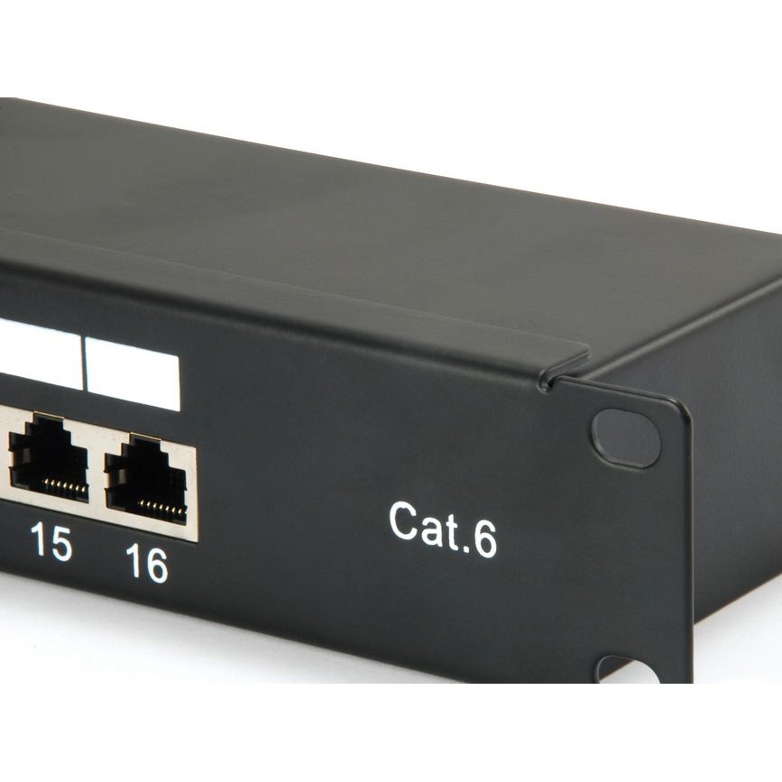 Equip Cat.6 Geschirmtes Patch Panel, Schwarz
