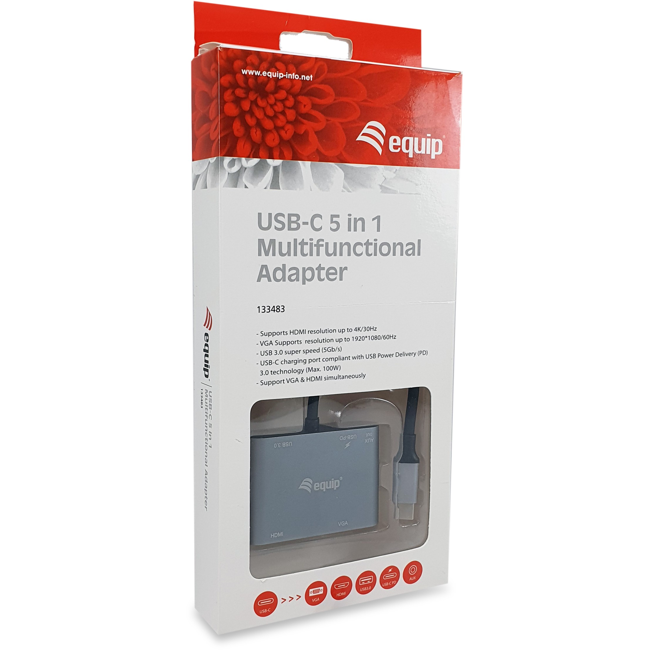 Equip USB-C 5-in-1 Multifunktionsadapter