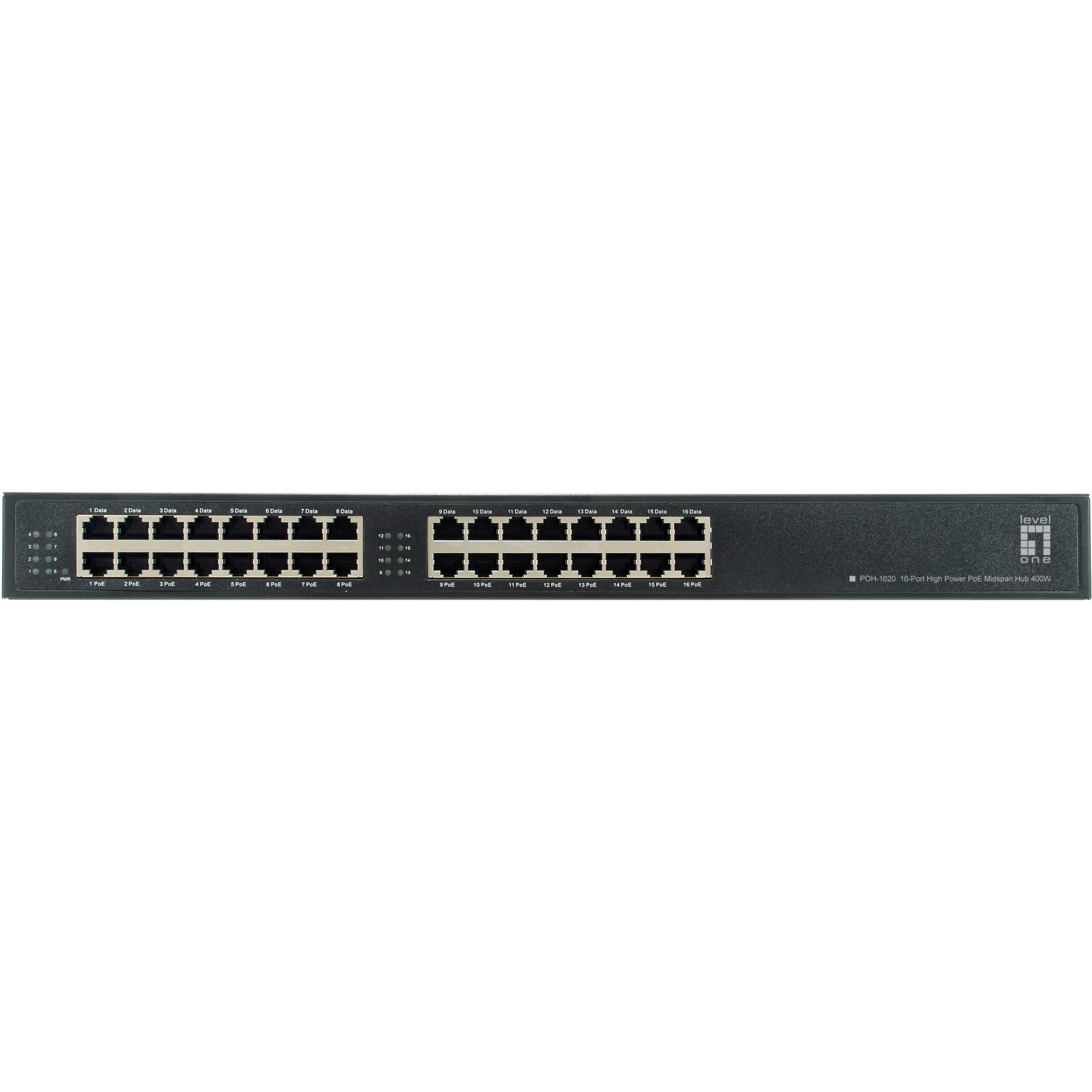 LevelOne PoE-HUB 16-Port High-Power        19  400W   1Gbps