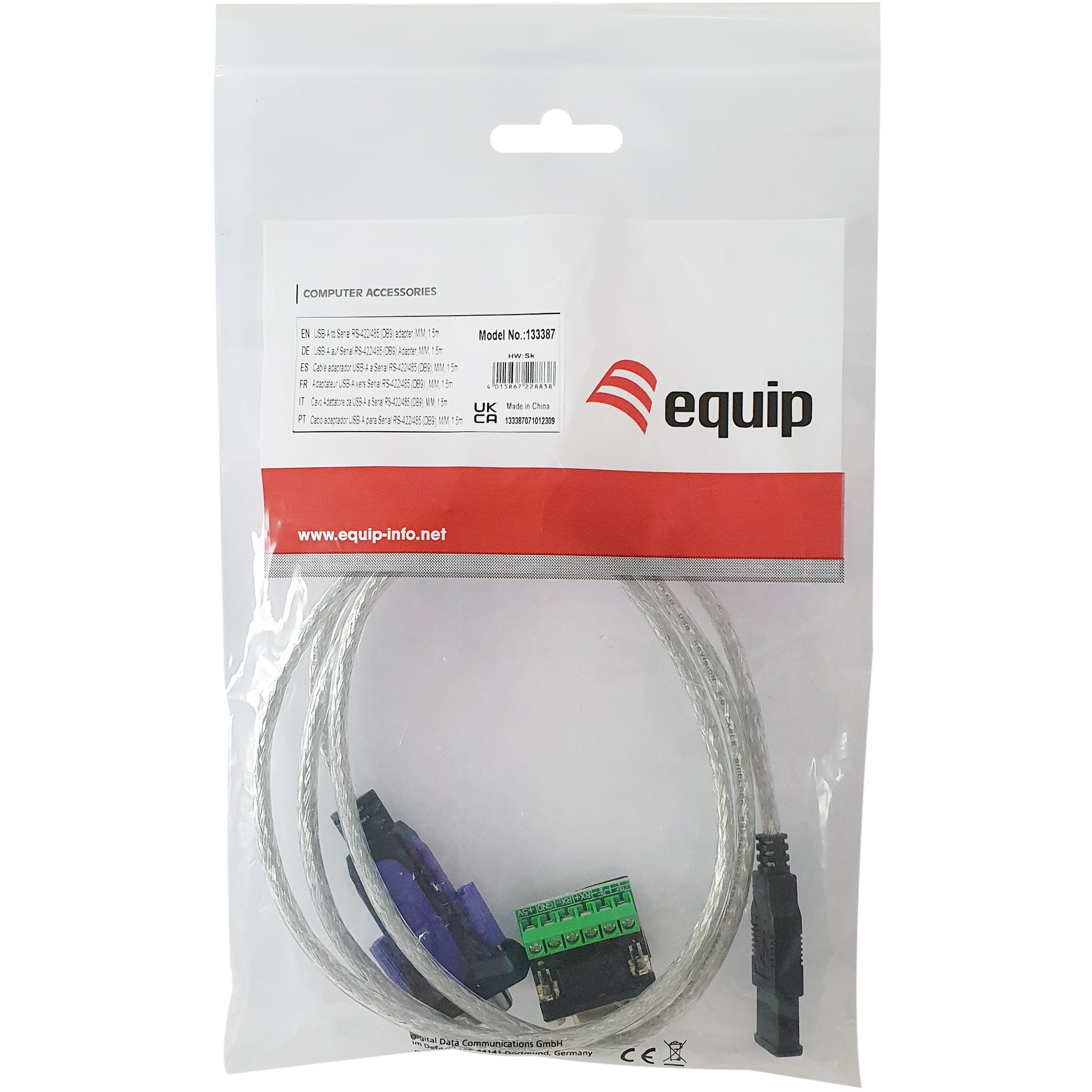 Equip USB-A auf Serial RS-422/485 (DB9) Adapter