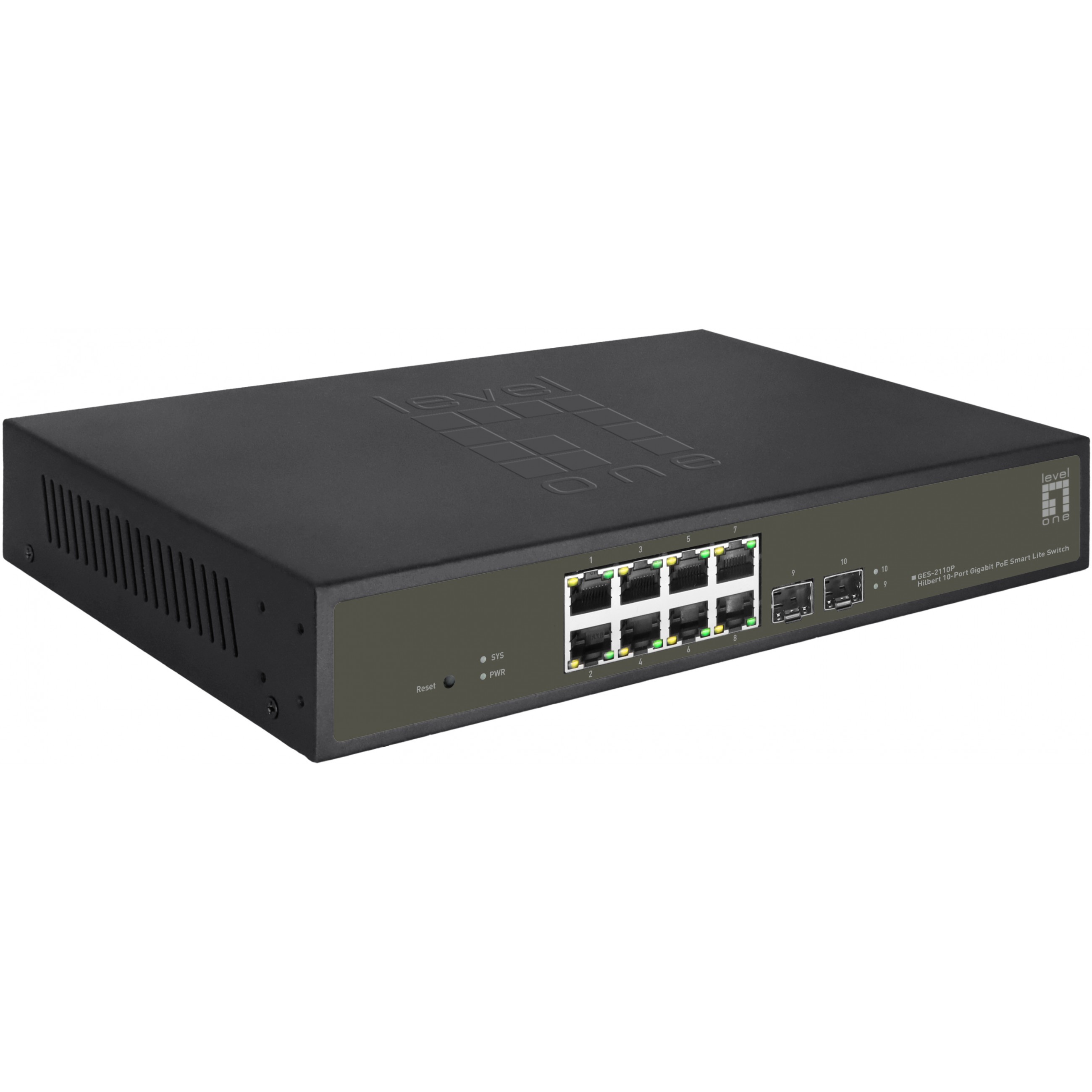 LevelOne PoE+Switch  8xGE PoE+/2xSFP     130W     Hilbert SL