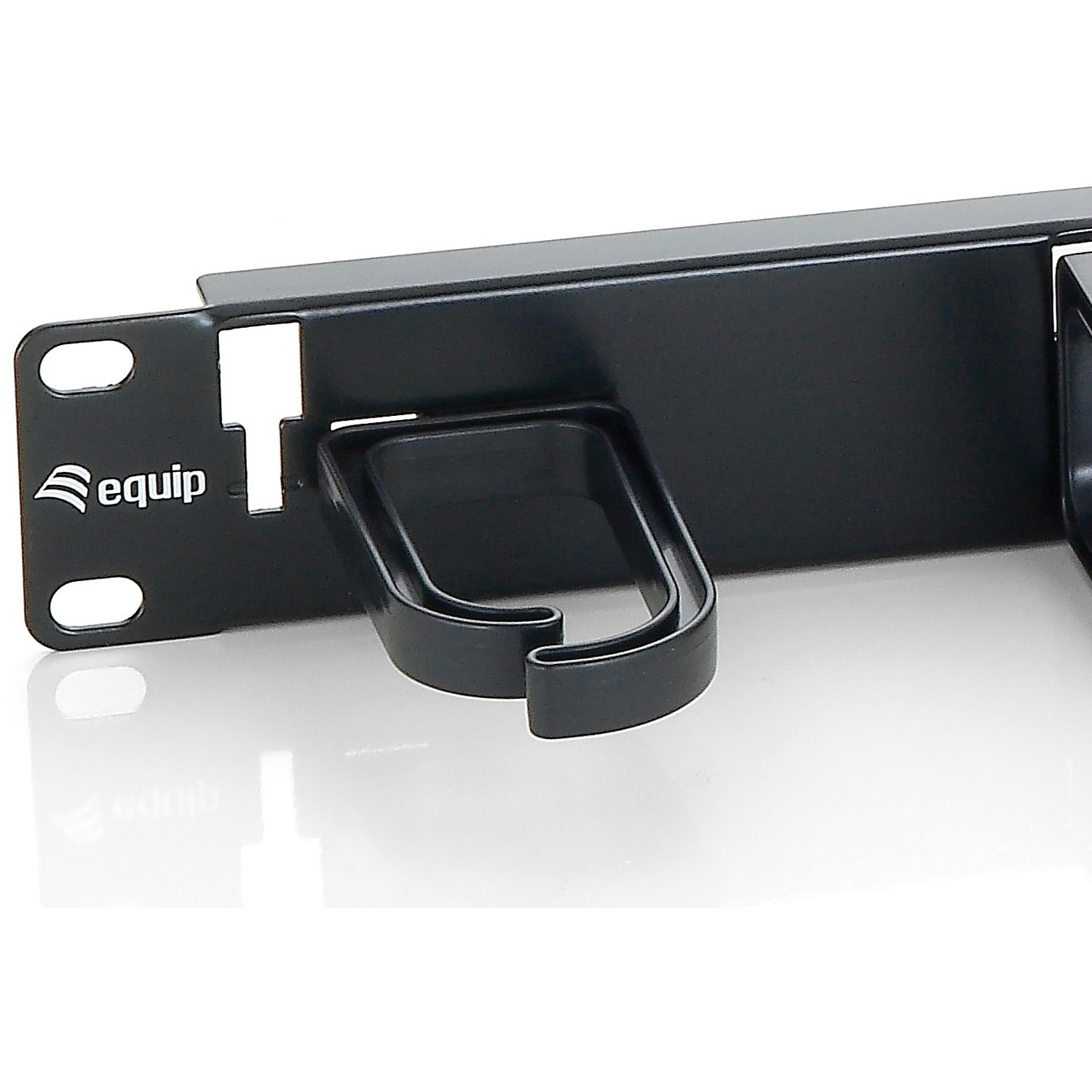 Equip 19 Kabelmanagement 5xPlastikringe Stahl   1U  RAL9005