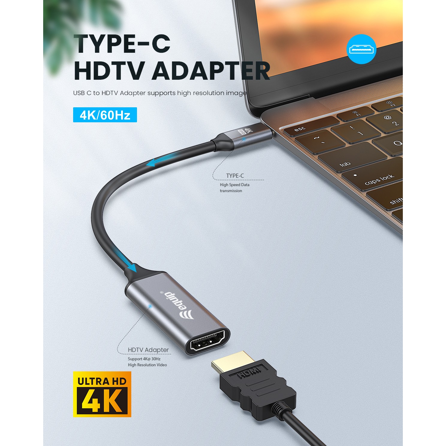 Equip USB-C auf HDMI 2.0 Adapter, 4K/60Hz