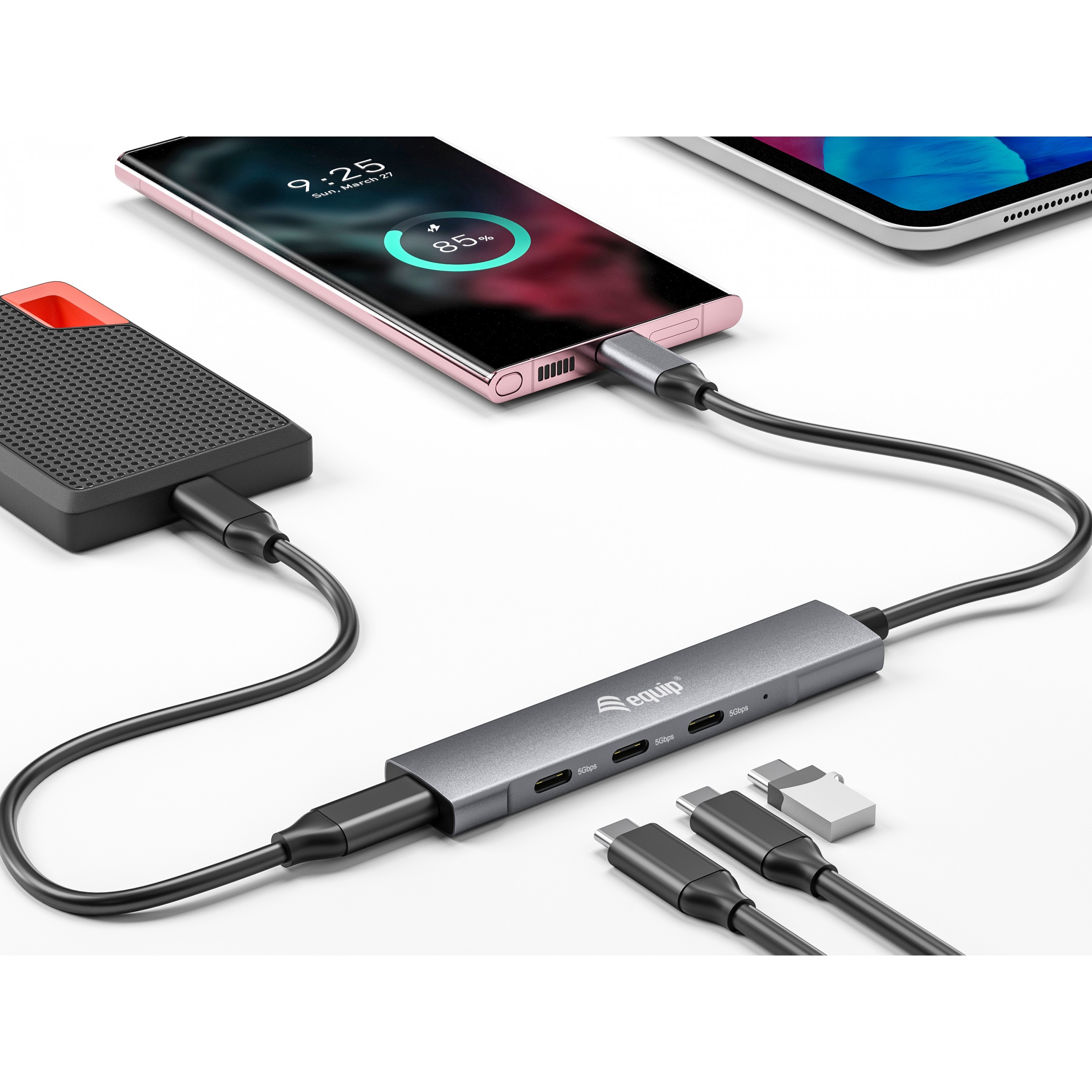 Equip 4-Port USB-C3.2-Hub->4xUSB-C 3.2                 5Gbps