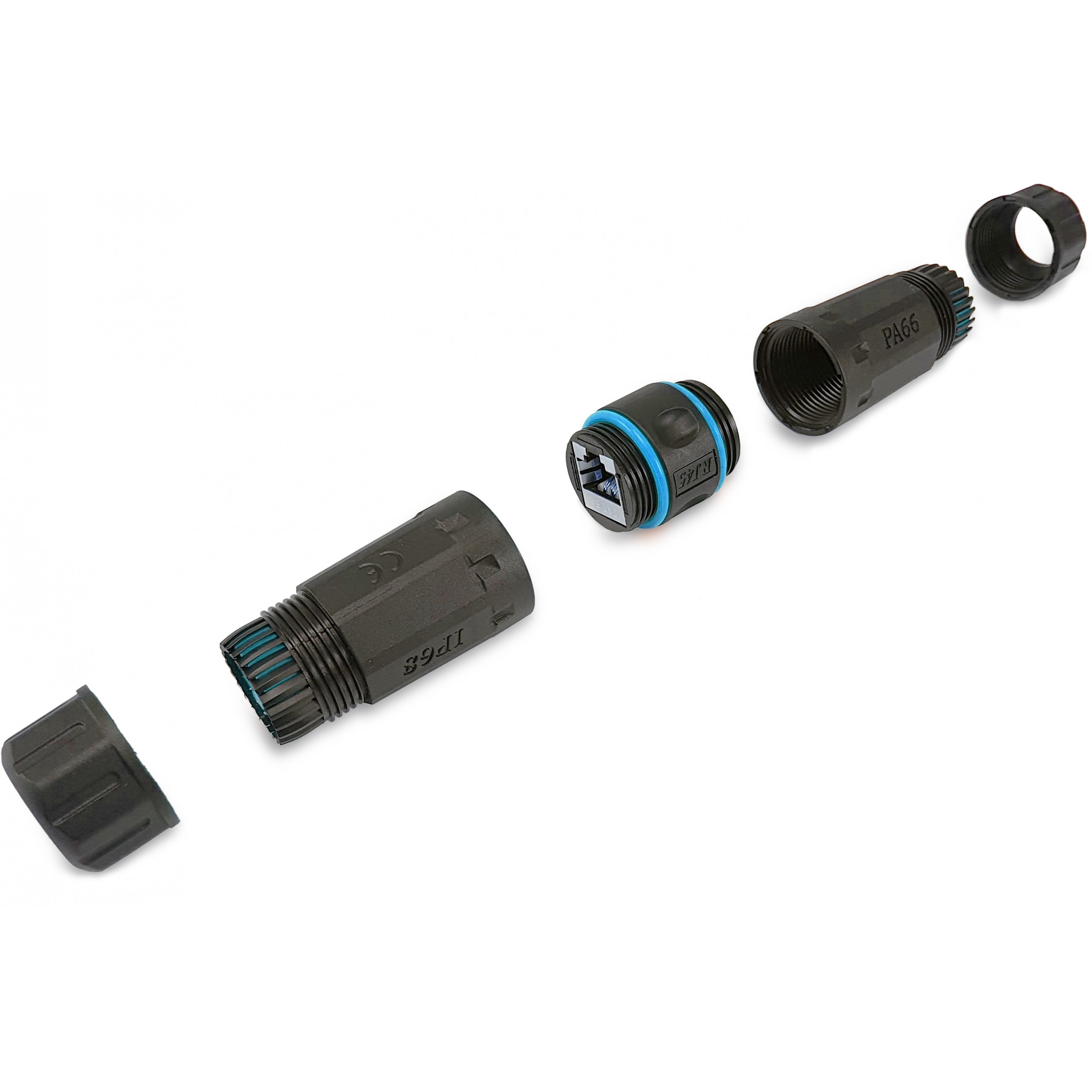 Equip Cat.6A RJ45-Inline-Koppler für den Außenbereich