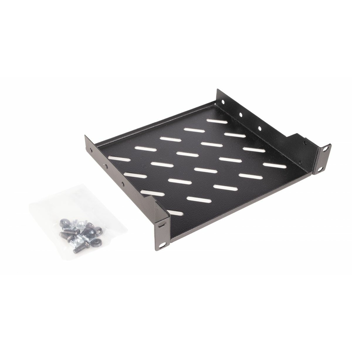 Equip Fester Fachboden 10', 1HE, 200mm, Schwarz